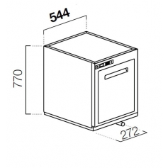 Cella frigo sottobanco CUBO77 BT55 NUC