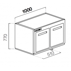 Cella frigo sottobanco CUBO77 BT10 NUC