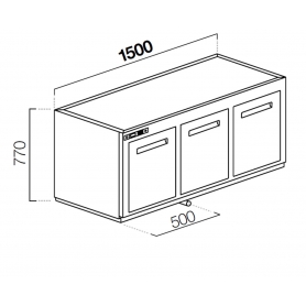 Cella frigo sottobanco CUBO77 BT15 NUC