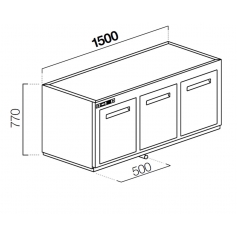 Cella frigo sottobanco NUC BT7715 ps251