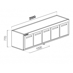 Cella frigo sottobanco CUBO77 TN25 NUC