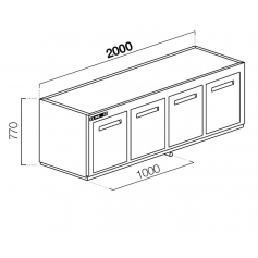 Cella frigo sottobanco CUBO77 TN20 NUC