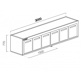 Cella frigo sottobanco CUBO77 TN30 NUC