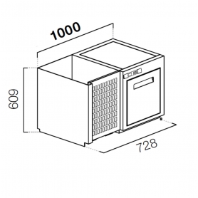 Cella da incasso cubo h 77