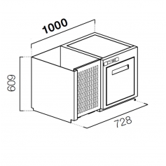 Cella frigo sottobanco CUBO61 TN10