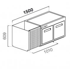 Cella frigo sottobanco CUBO61 TN15