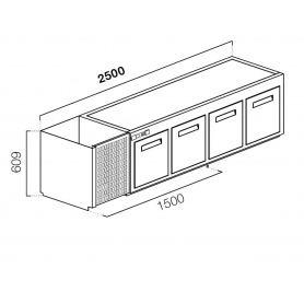 Cella da incasso cubo h 77