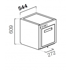 Cella frigo sottobanco CUBO61 TN55 NUC