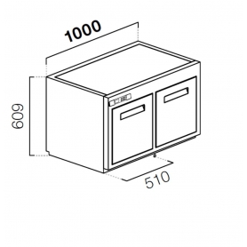 Cella frigo sottobanco CUBO61 TN10 NUC