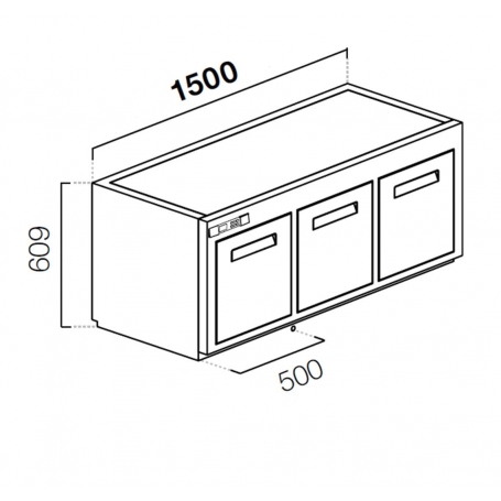 Cella frigo sottobanco CUBO61 TN15 NUC