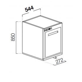 Cella frigo sottobanco CUBO85 BT55 NUC