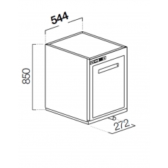 Cella frigo sottobanco CUBO85 TN10 NUC ps175