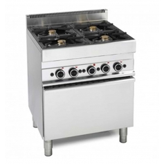 Cucina 4 fuochi a gas con forno a gas 6570CFG