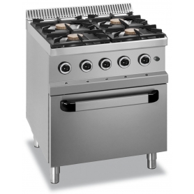 Cucina 4 fuochi a gas higt power con forno a gas MG/7070HFG