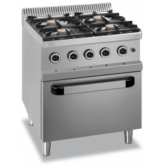 Cucina 4 fuochi a gas higt power con forno a gas MG/7070HFG