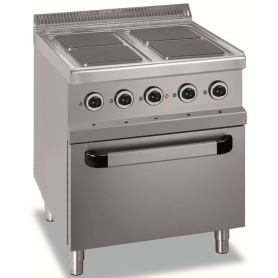 Cucina elettrica a 4 piastre quadrate su forno elettrico MG7E4F77Q