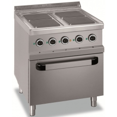 Cucina elettrica a 4 piastre quadrate su forno elettrico MG7E4F77Q