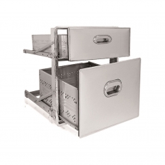 Cassettiera frigo doppia serie 3000 H62 cassetti disuguali