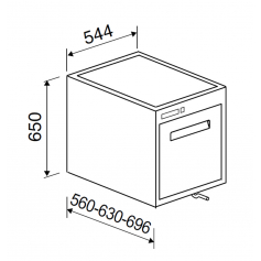 Cella frigo sottobanco CUBO65 TN55 NUC