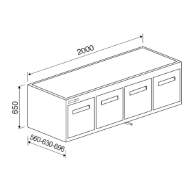 Cella frigo sottobanco CUBO65 TN20 NUC