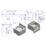 Lavamani inox a parete LM48 ps33