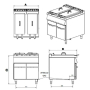 Friggitrice a gas doppia 20+20 litri KUSINA G9F200G