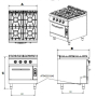 Cucina a gas 2 fuochi