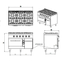 Cucina 6 fuochi a gas con forno a gas KUSINA G9K211G