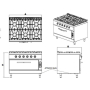Cucina 6 fuochi a gas con forno a gas KUSINA G9K211G