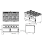 Cucina 6 fuochi a gas con forno a gas KUSINA G9K211G