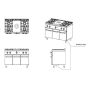 Cucina a gas 2 fuochi