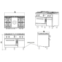 Cucina 6 fuochi a gas con forno a gas KUSINA G9K211G