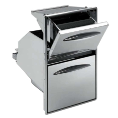 Tramoggia fondi caffè doppia con contenitore - serie ICE