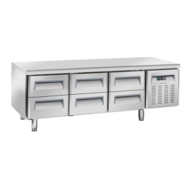 Tavolo refrigerato GN1/1 con cassetti U-GN3160 cm. 181x70x65h