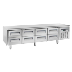Tavolo refrigerato GN1/1 con cassetti U-GN180 cm. 224x70x65h