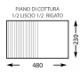 Piastra doppia metà liscia metà rigata